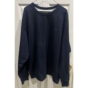 Champion Powerblend Fleece Crewneck Sweatshirt Navy Blue 2XL